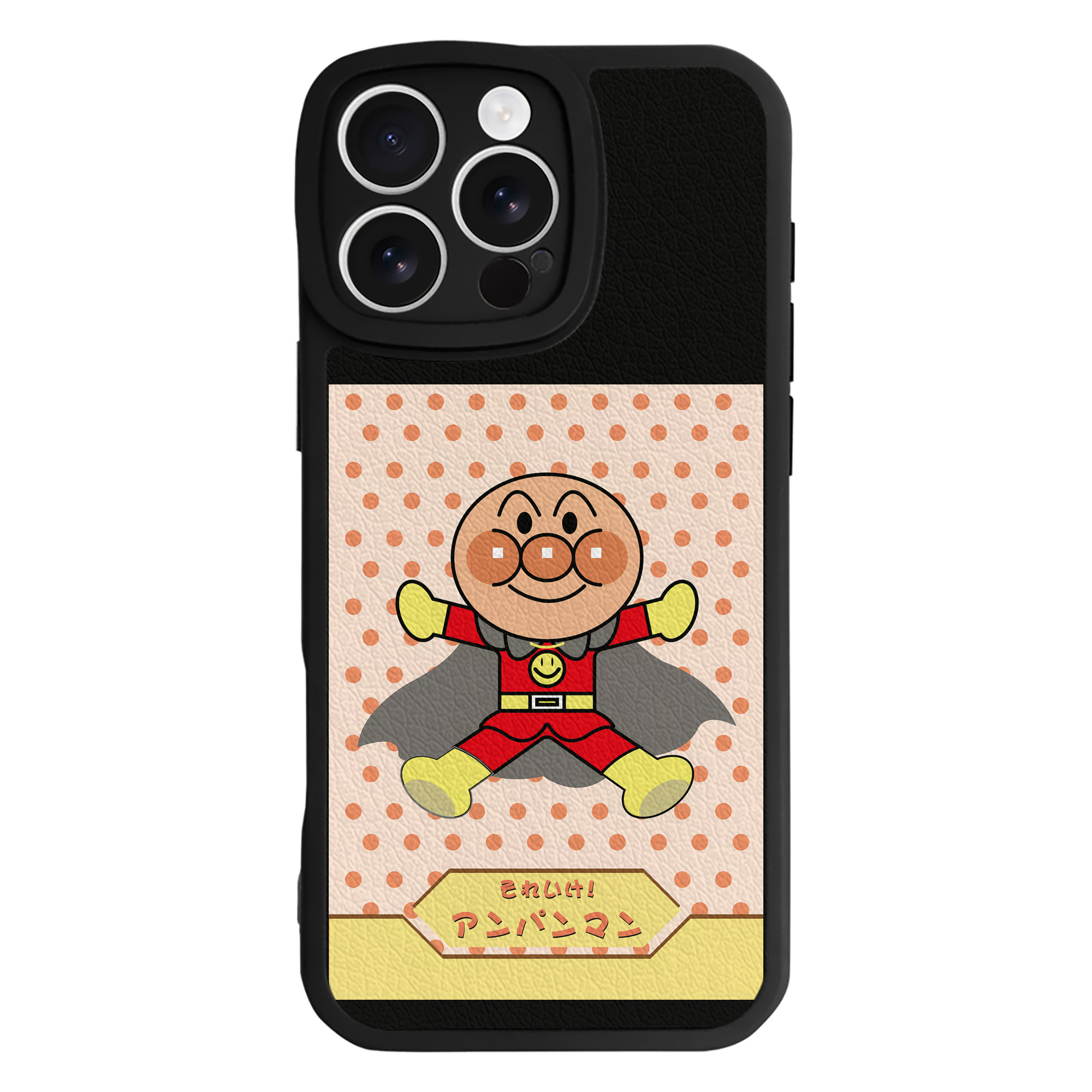 （画像用） アンパンマン Anpanman 【iPhone 16シリーズ対応】シリコンスマホケース（レザー調） 材質：シリコン